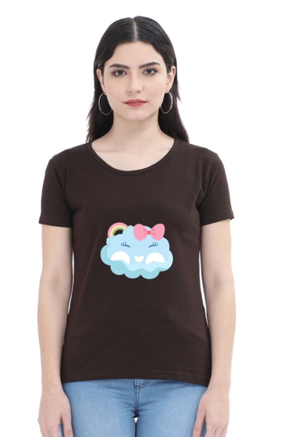 Cute & Comfortable: Women’s 100% Cotton Round Neck T-Shirt - Image 4