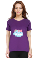 Cute & Comfortable: Women’s 100% Cotton Round Neck T-Shirt