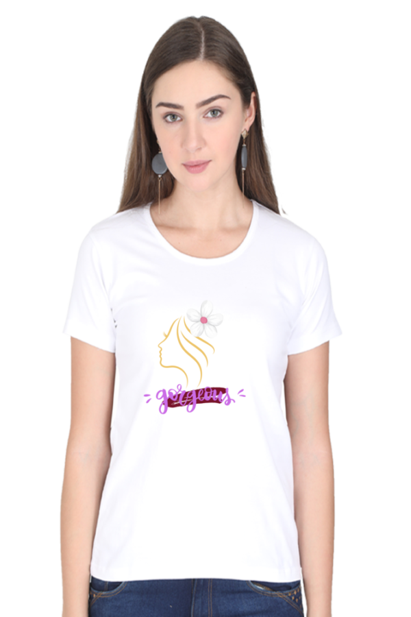 Gorgeous Chic: Round Neck T-Shirts for Women in 100% Cotton - Image 13