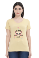 Cute T-shirt, Classic Round Neck T-shirt for Women