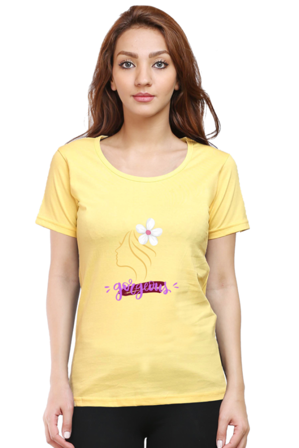 Gorgeous Chic: Round Neck T-Shirts for Women in 100% Cotton - Image 10