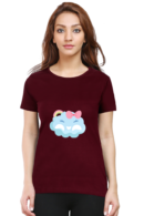 Cute & Comfortable: Women’s 100% Cotton Round Neck T-Shirt