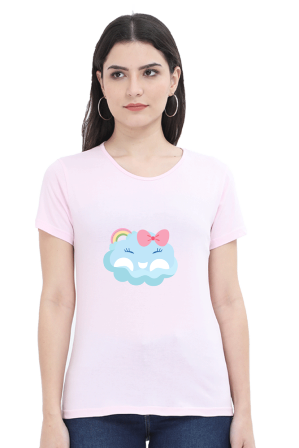 Cute & Comfortable: Women’s 100% Cotton Round Neck T-Shirt - Image 3