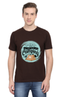 Camping T-shirt, Classic Round Neck T-shirt for Men