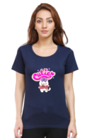 Cutie Round Neck T-Shirt for Women, half sleeves, 100% cotton