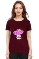 Cutie Round Neck T-Shirt for Women, half sleeves, 100% cotton