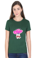 Cutie Round Neck T-Shirt for Women, half sleeves, 100% cotton