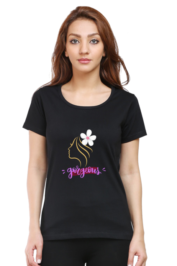 Gorgeous Chic: Round Neck T-Shirts for Women in 100% Cotton - Image 12