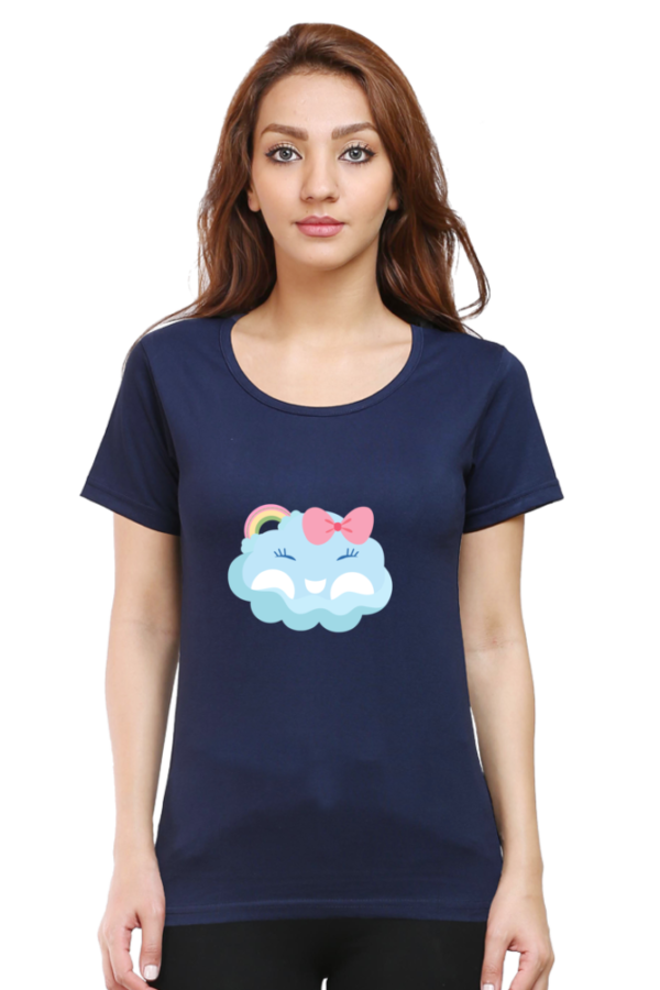 Cute & Comfortable: Women’s 100% Cotton Round Neck T-Shirt - Image 14