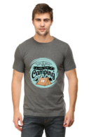 Camping T-shirt, Classic Round Neck T-shirt for Men