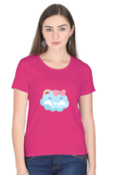 Cute & Comfortable: Women’s 100% Cotton Round Neck T-Shirt
