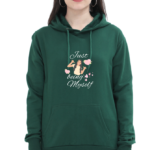 Ultimate Comfort: Women's 100% Cotton Hooded Sweatshirt - Bottle Green