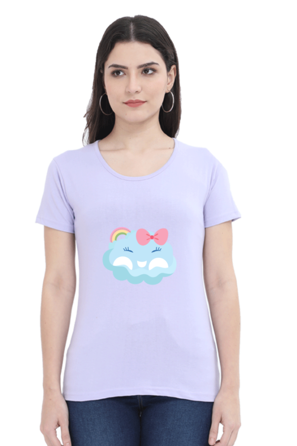 Cute & Comfortable: Women’s 100% Cotton Round Neck T-Shirt - Image 2
