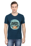 Camping T-shirt, Classic Round Neck T-shirt for Men