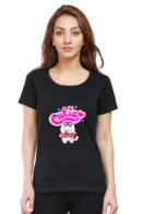 Cutie Round Neck T-Shirt for Women, half sleeves, 100% cotton