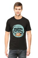 Camping T-shirt, Classic Round Neck T-shirt for Men